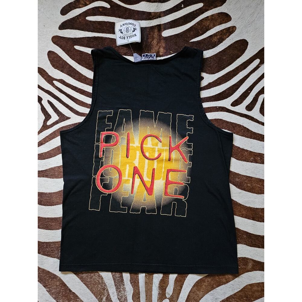 Vintage 90s Bugle Boy Tank Top XL Mens BWARE Skate Grunge Y2K Fame Fortune Fear